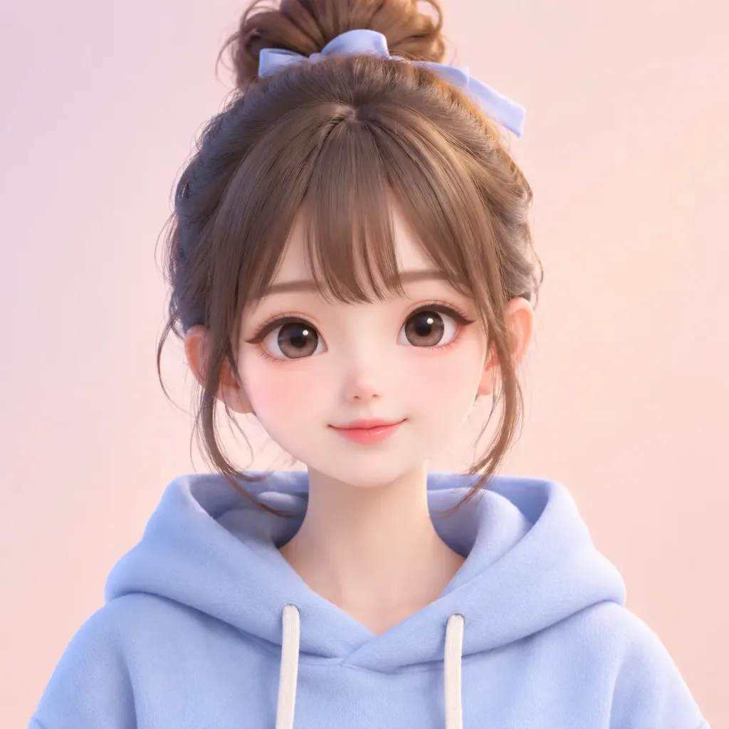 Pastel Toy Style 3D Character Portrait