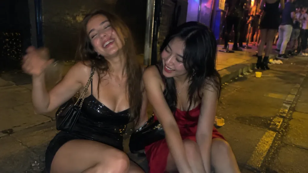 Candid Nighttime Smartphone Club Snapshot