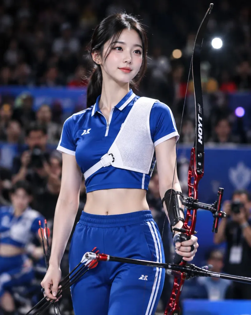 Indoor Arena Female Archer Portrait