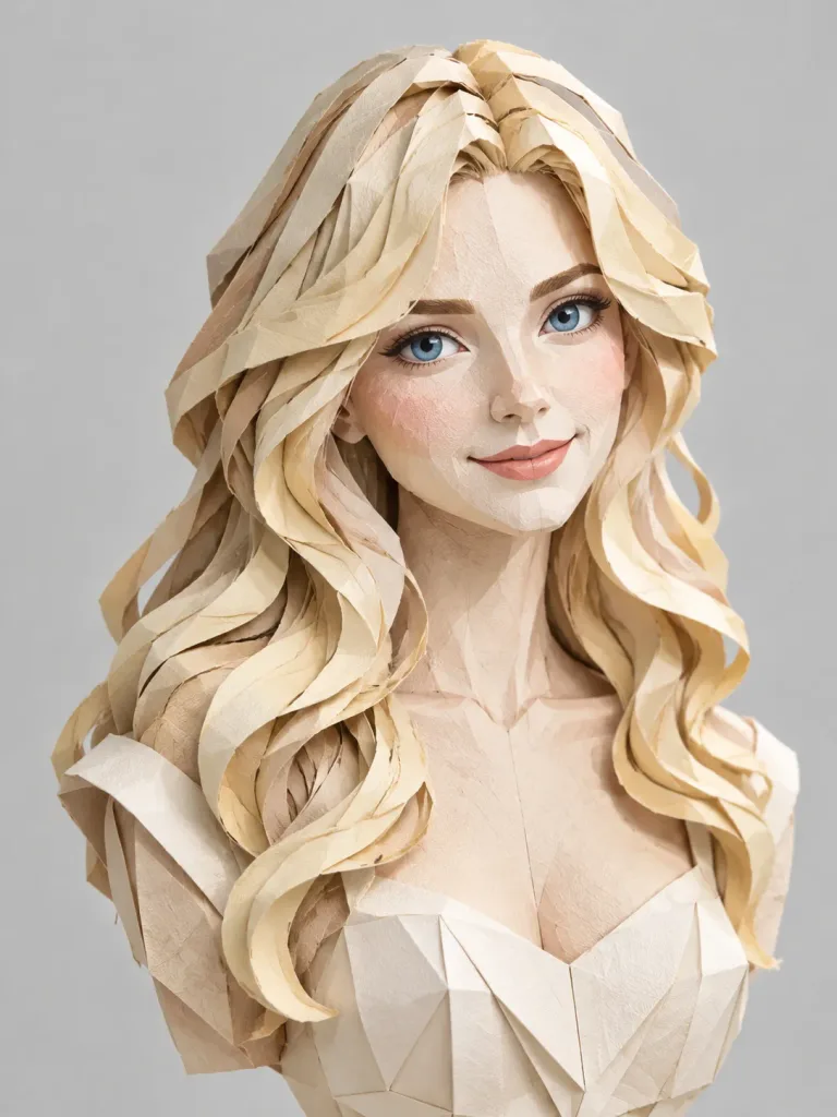 Layered Paper Sculpture Portrait Bust