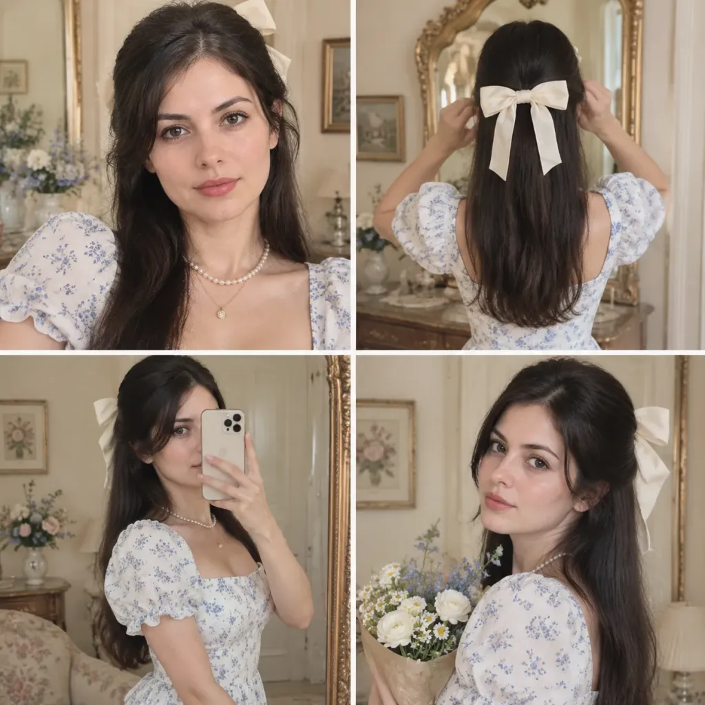 Винтажный коллаж из четырех портретов