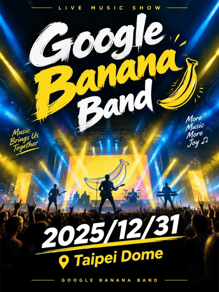 밴드 라이브 콘서트 홍보 포스터