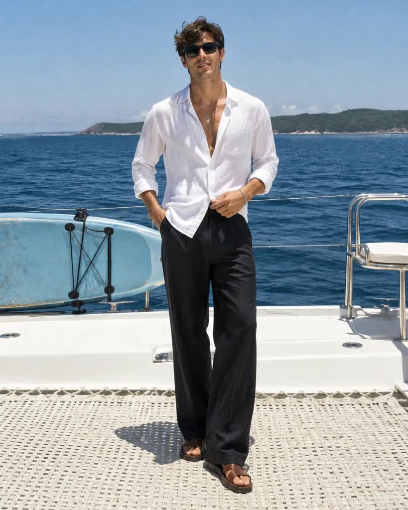 Summer Resort Wear Boat Deck Portrait