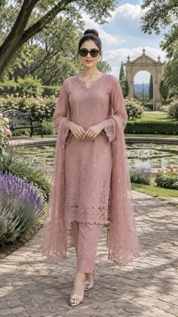 Classical Garden South Asian Fashion Portrait