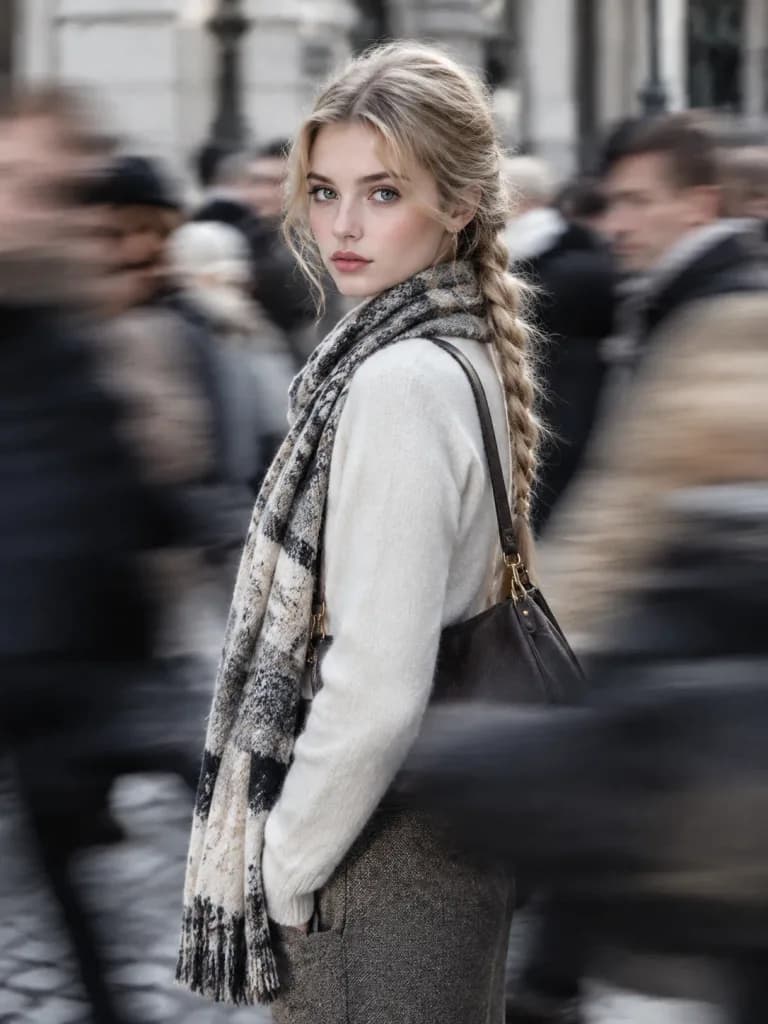 High Fashion Motion Blur Editorial Portrait
