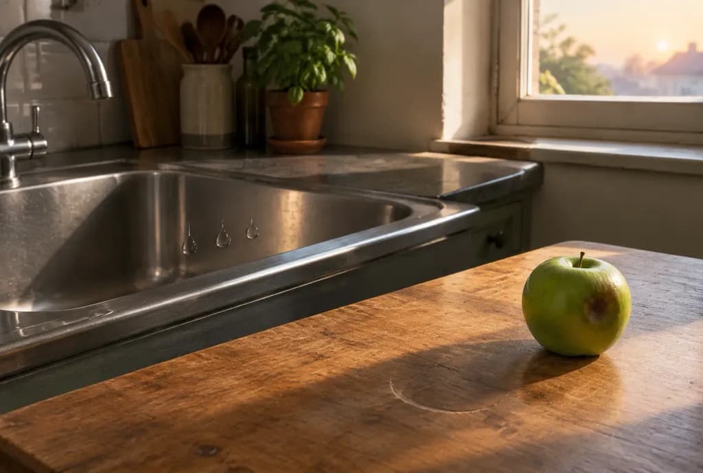 Minimalist Kitchen at Dawn