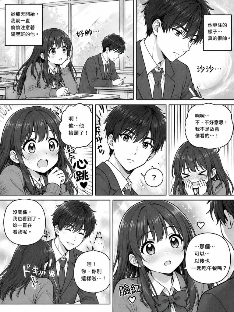 Monochrome Rom-Com Manga Page