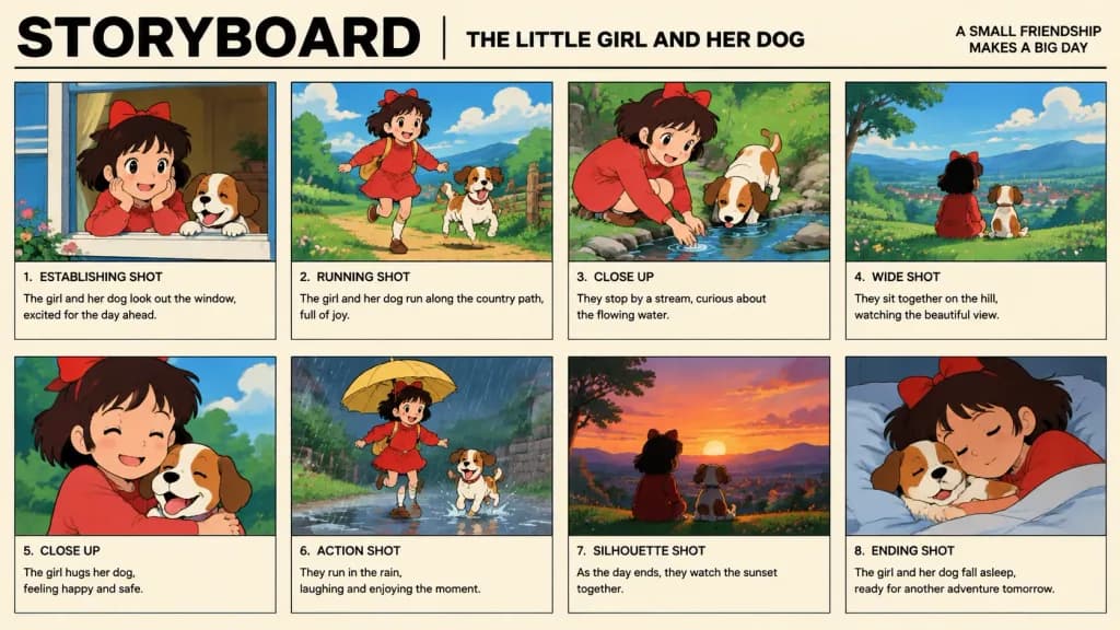 Retro 90s Anime Storyboard Sheet