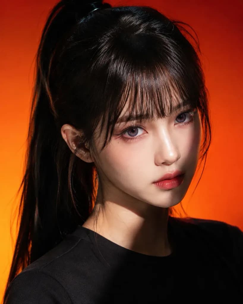 ハイコントラスト硬質光エディトリアルポートレート