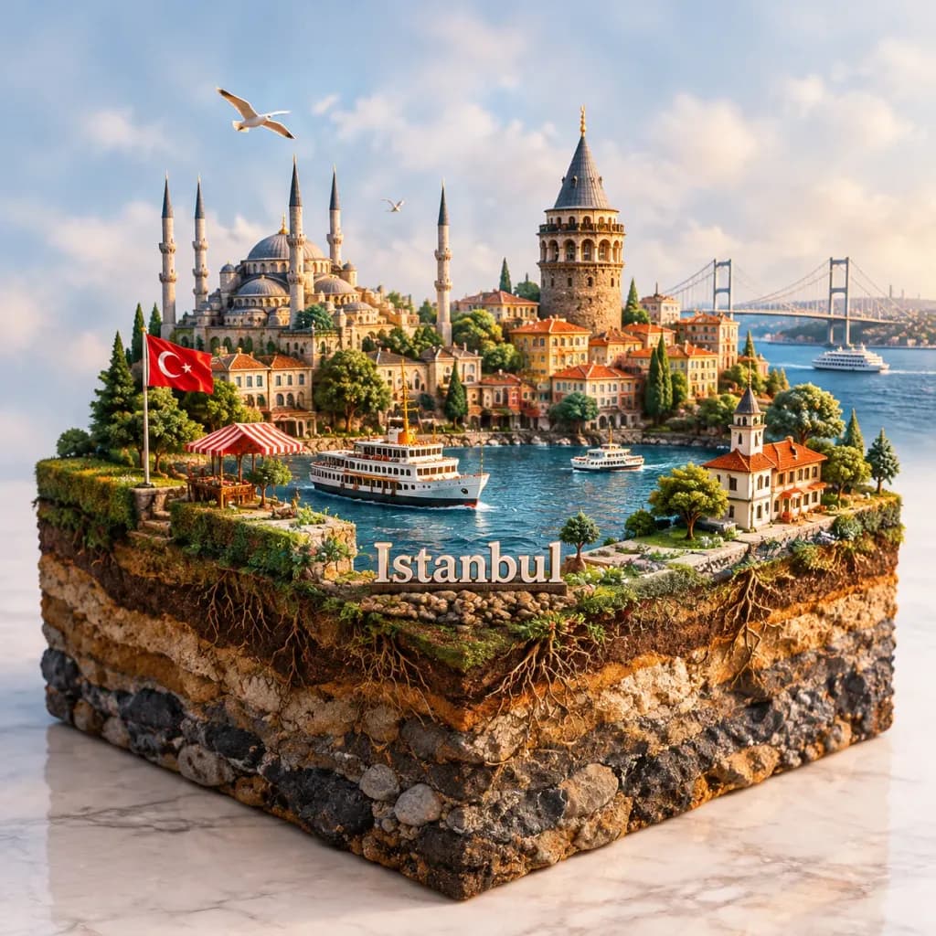 3D Miniature City Diorama Display