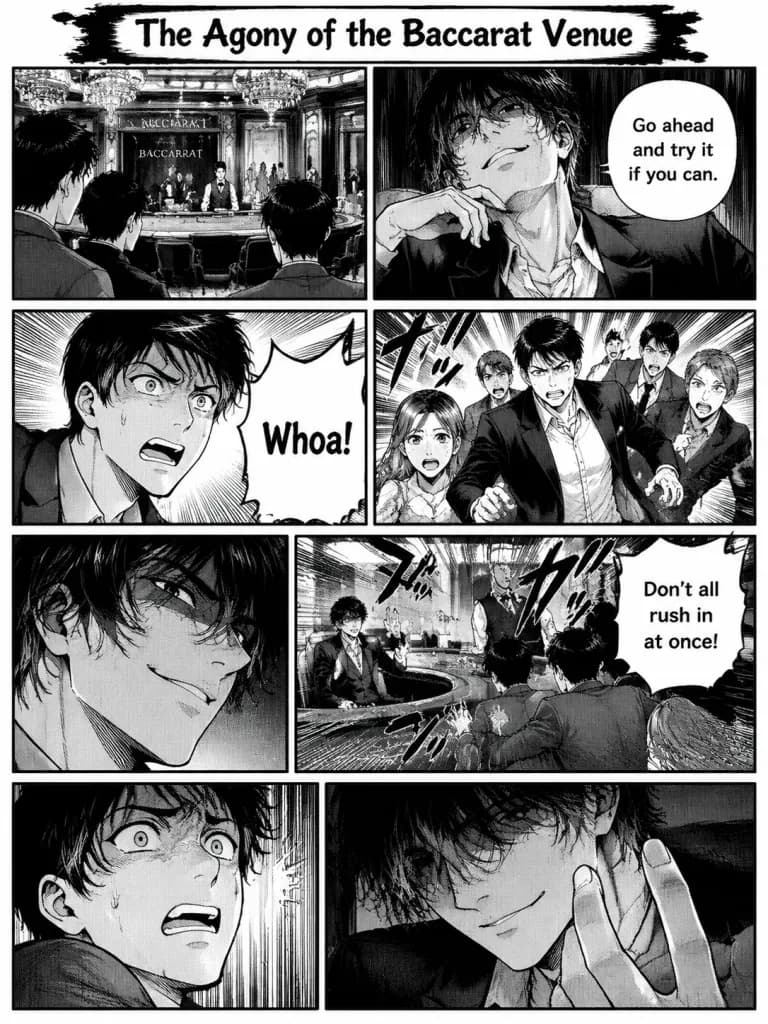 ドラマチックな8コマ漫画レイアウト