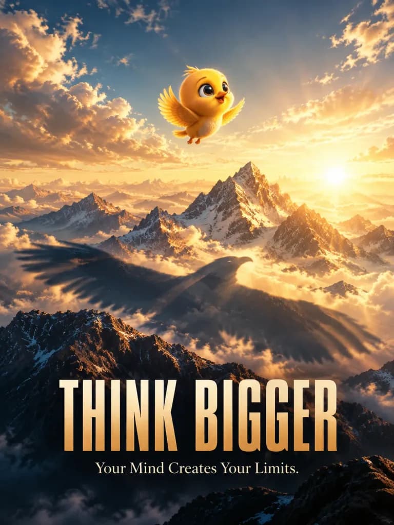Cinematic Cartoon Motivational Poster
