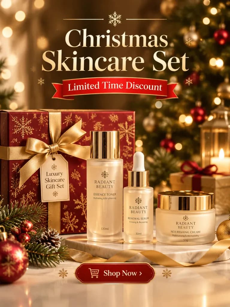 Christmas Skincare Set Promotion Card