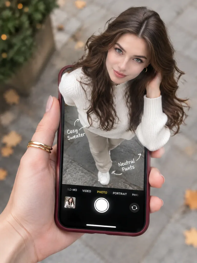 スマホ画面から飛び出す錯視ポートレート