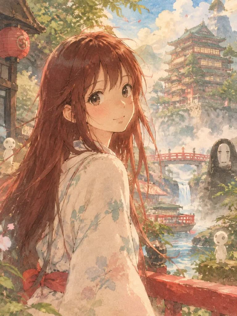 Anime Watercolor Fantasy Portrait