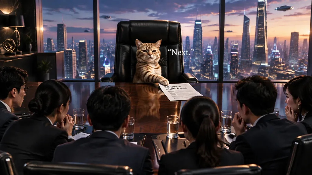 猫社長の採用面接