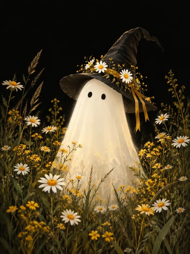 Charming Ghost in Wildflower Meadow