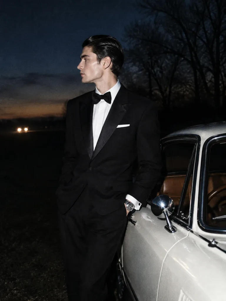 Old Money Night Flash Portrait