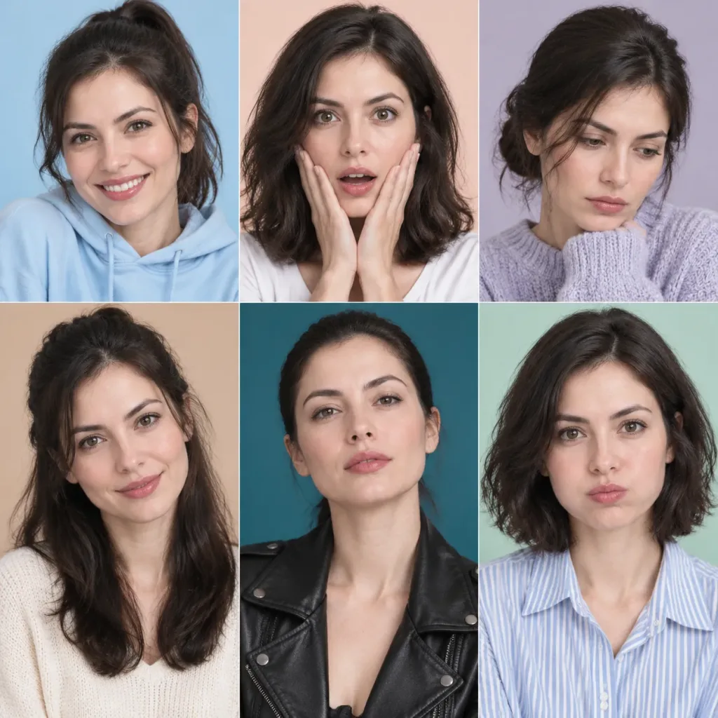 Consistent Identity Multi-Expression Portrait Grid