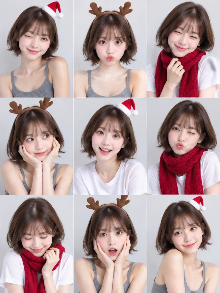 Minimalist Christmas Portrait Grid