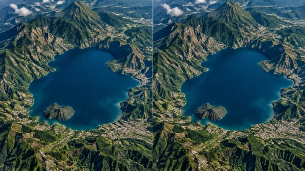 Satellite Stereogram of Lake Amatitlán