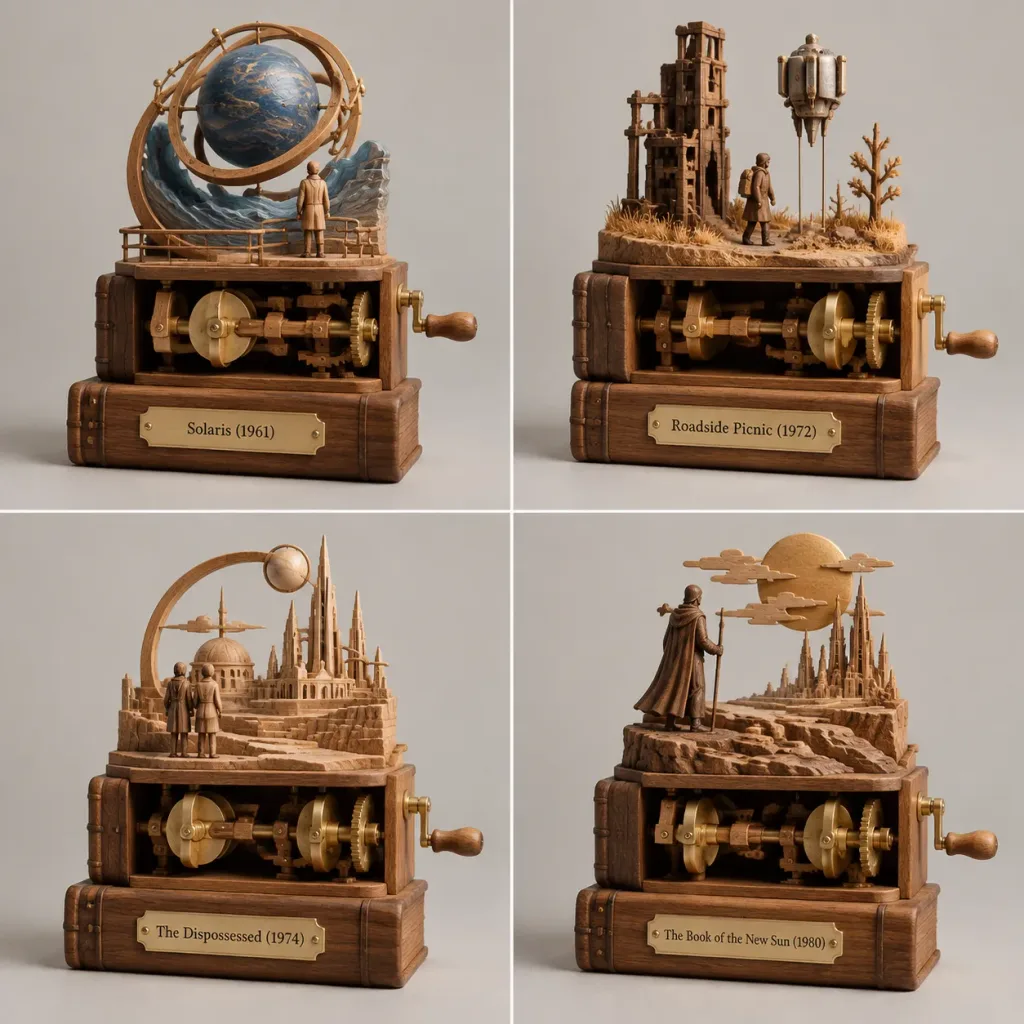 Wooden Book Kinetic Automaton Grid