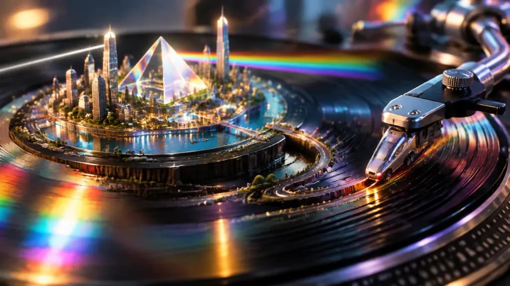 Vinyl Record Miniature Album Landscape