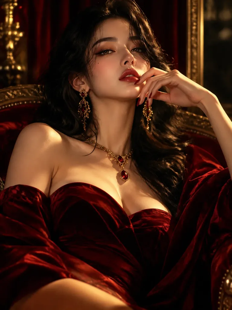 Cinematic Glamour Fashion Magazine Portrait
