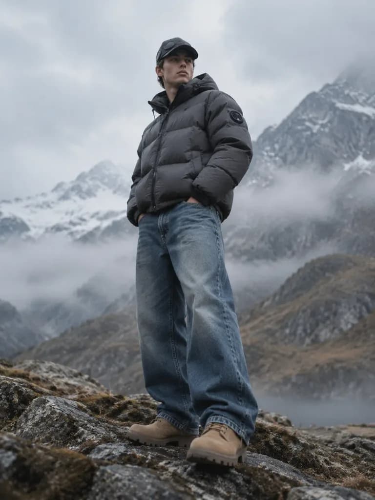 Alpine Fashion Editorial Male Portrait
