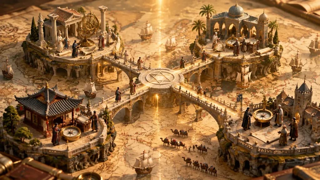 Ancient Civilizations Innovation Miniature Bridge Diorama