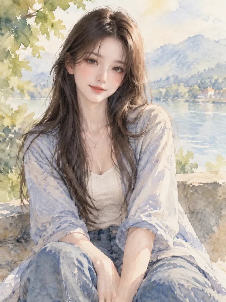 3D Watercolor Portrait from Reference