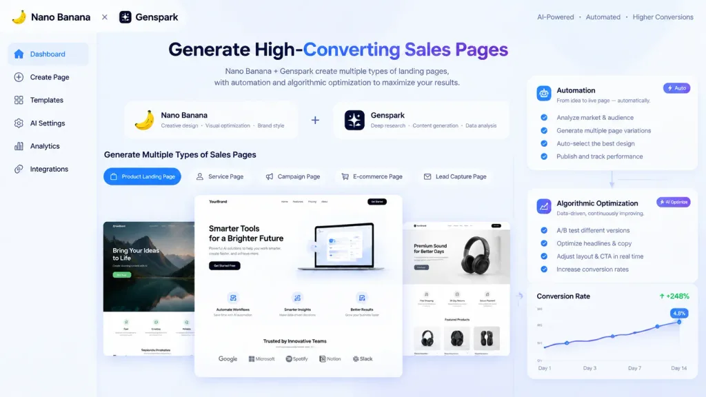 AI Landing Page UI Design