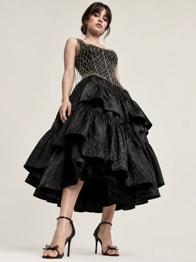 Low-Angle High-Fashion Studio Editorial