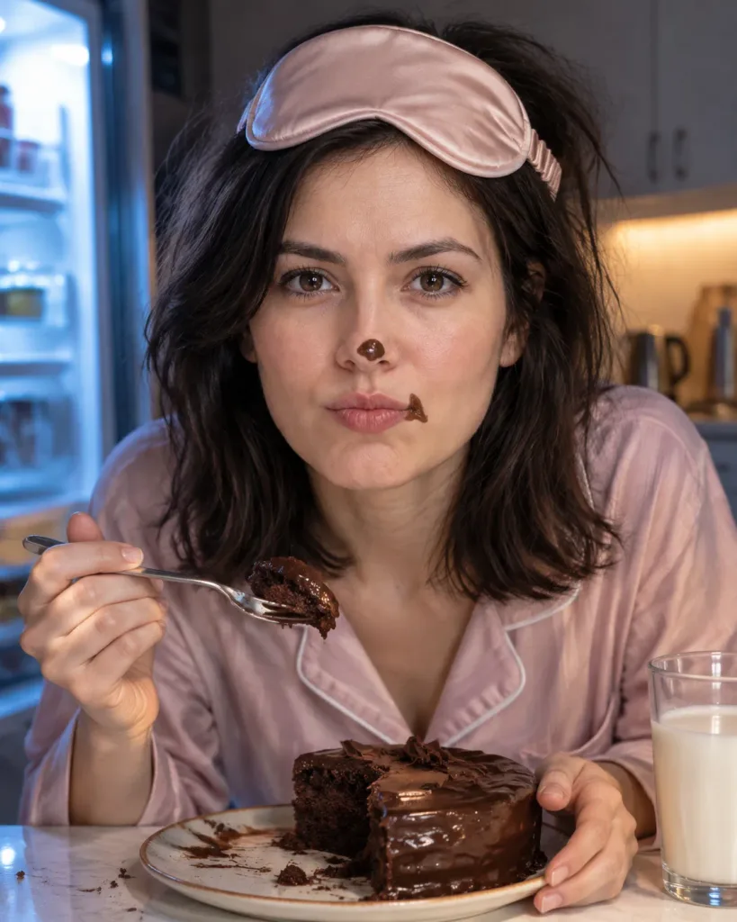 Midnight Chocolate Cake Caught in the Act