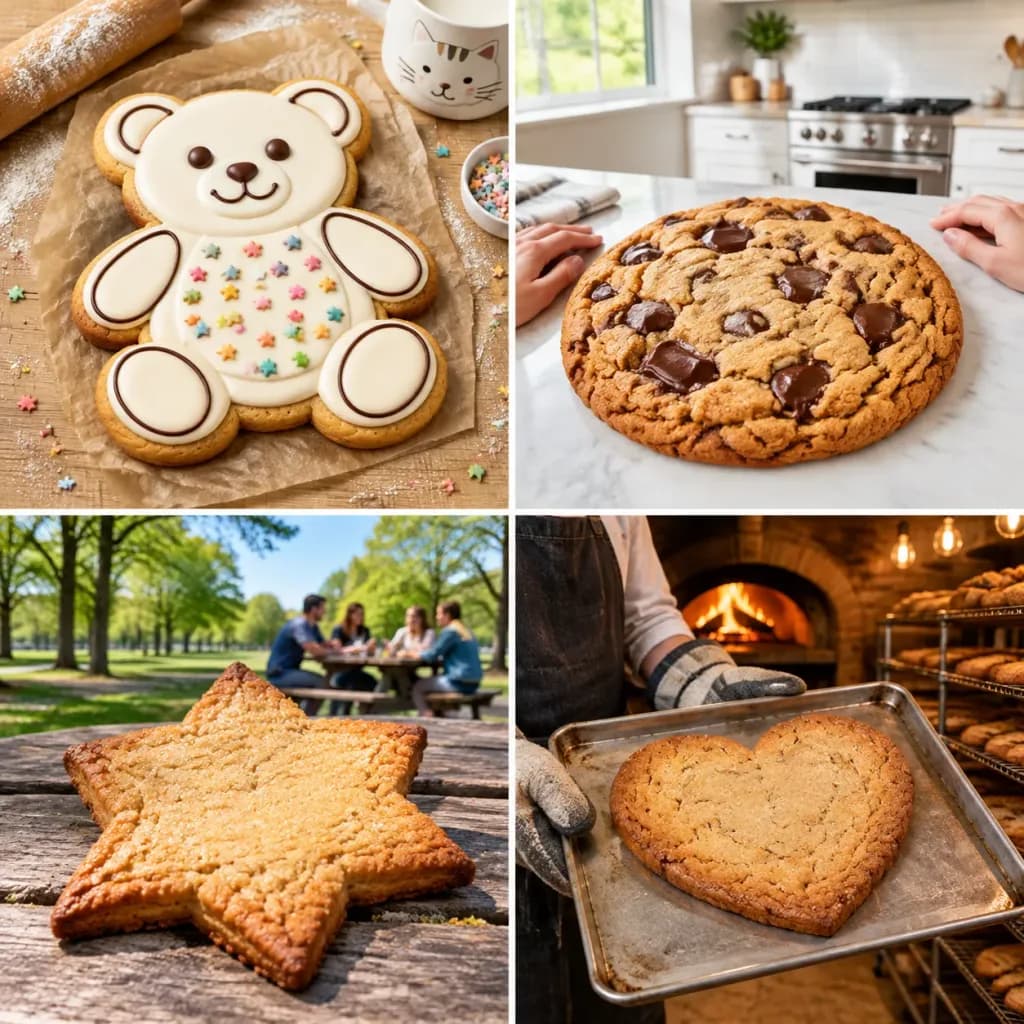 Four Giant Baked Cookie Scenes