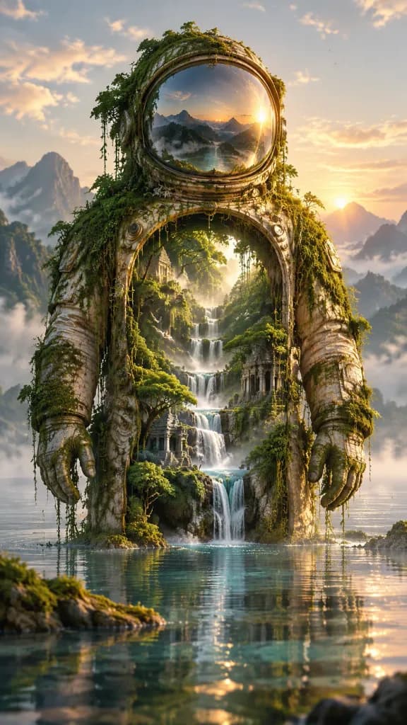 Colossal Overgrown Astronaut with Inner Sanctuary
