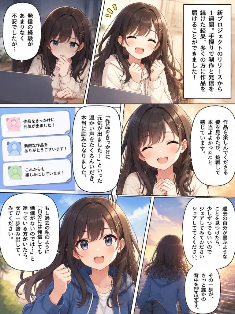 全彩萌系日漫分鏡頁面