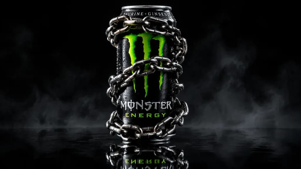 Chained Energy Drink Commercial Shot