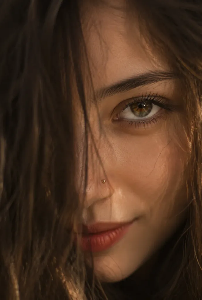 Golden Hour Intimate Eye Portrait