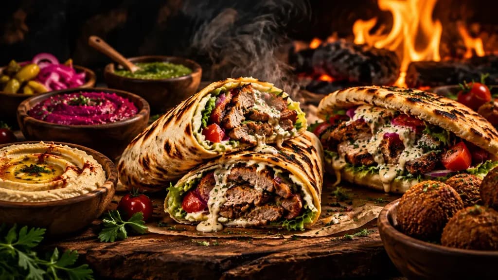 Cinematic Gourmet Grilled Wraps Photography