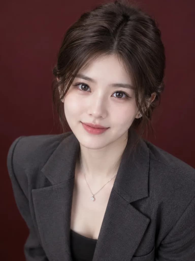 Studio Headshot in Charcoal Blazer