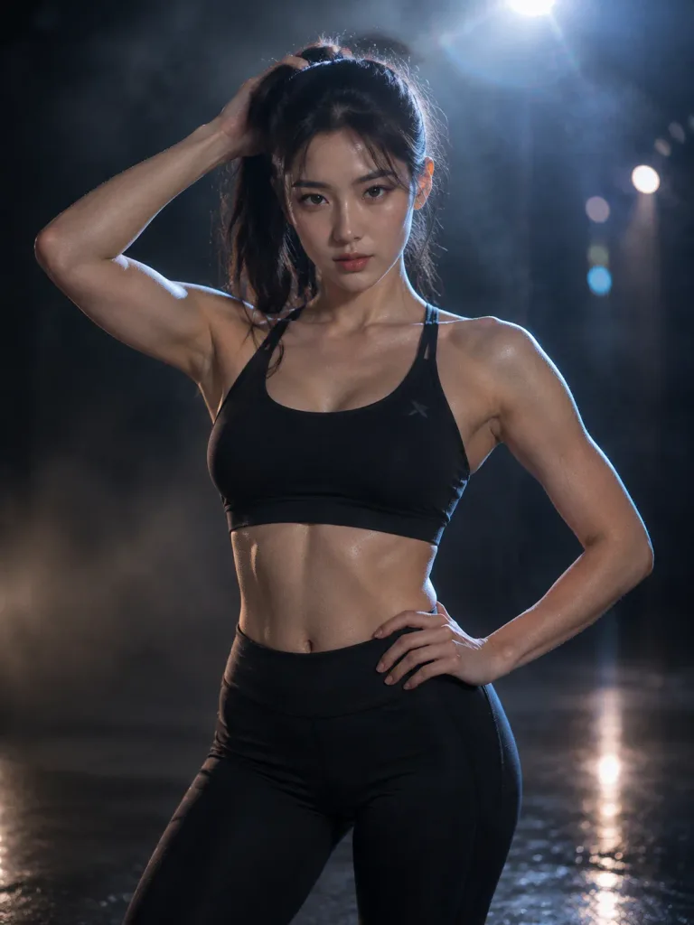 Moody Fitness Portrait in Activewear