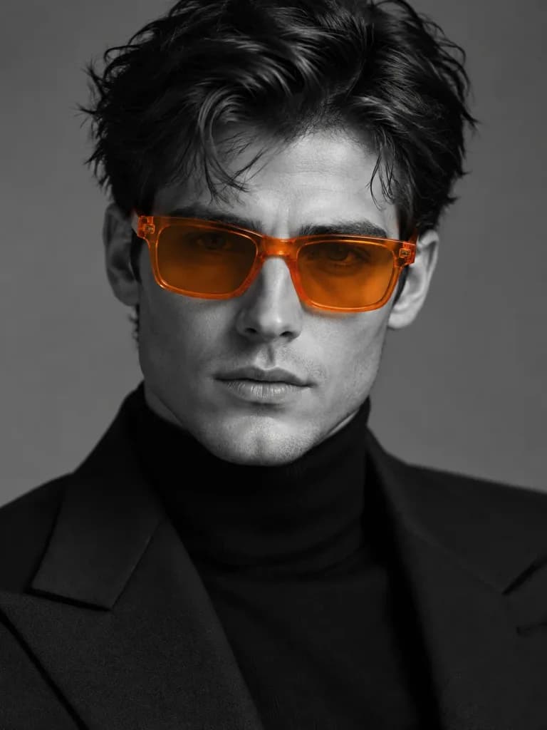 Selective Color Monochrome Studio Portrait