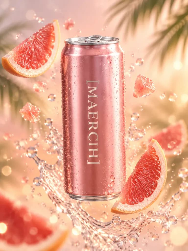 Floating Grapefruit Sparkling Drink Can