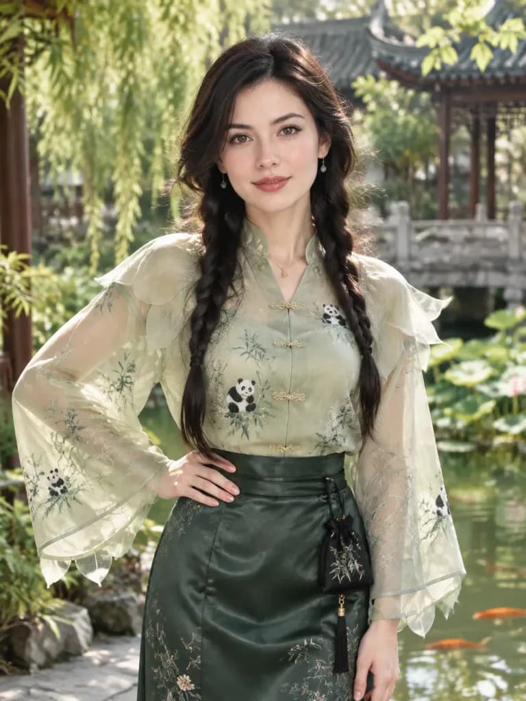 Ritratto di Moda in Giardino Cinese