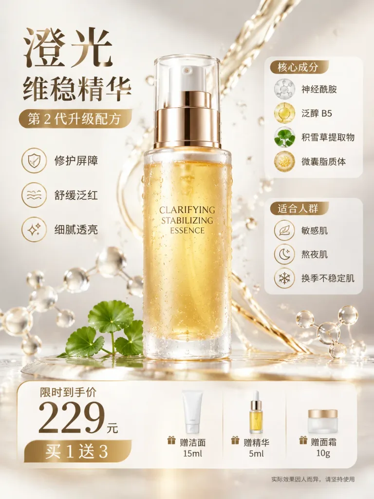 Luxury Skincare Essence Product Poster