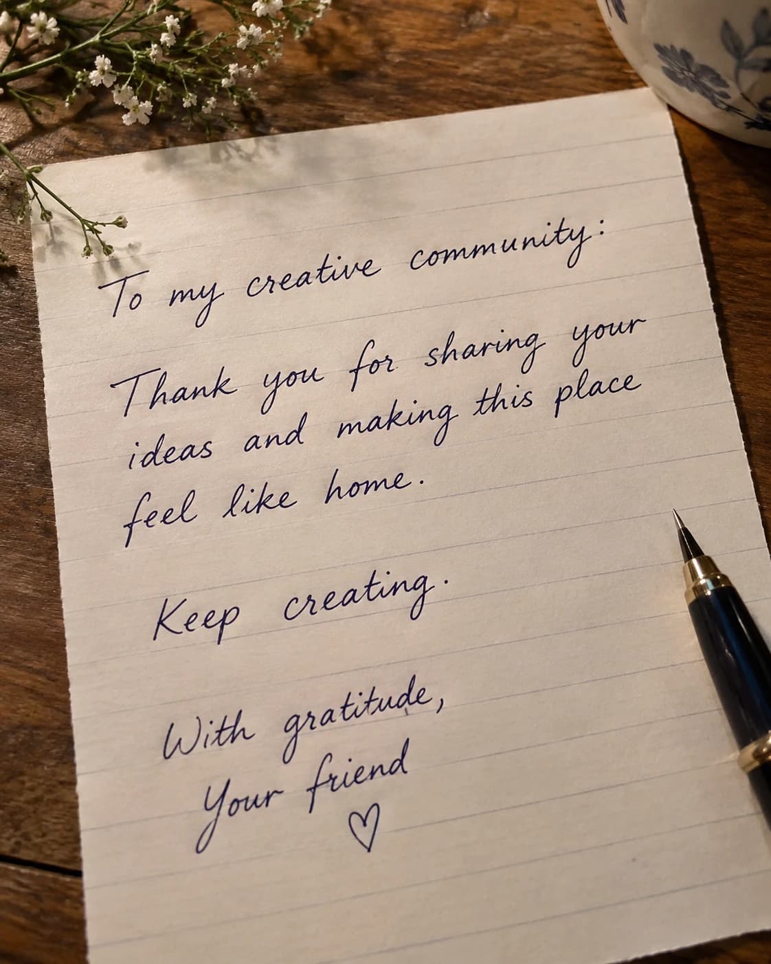 Handwritten Realistic Letter — example 1